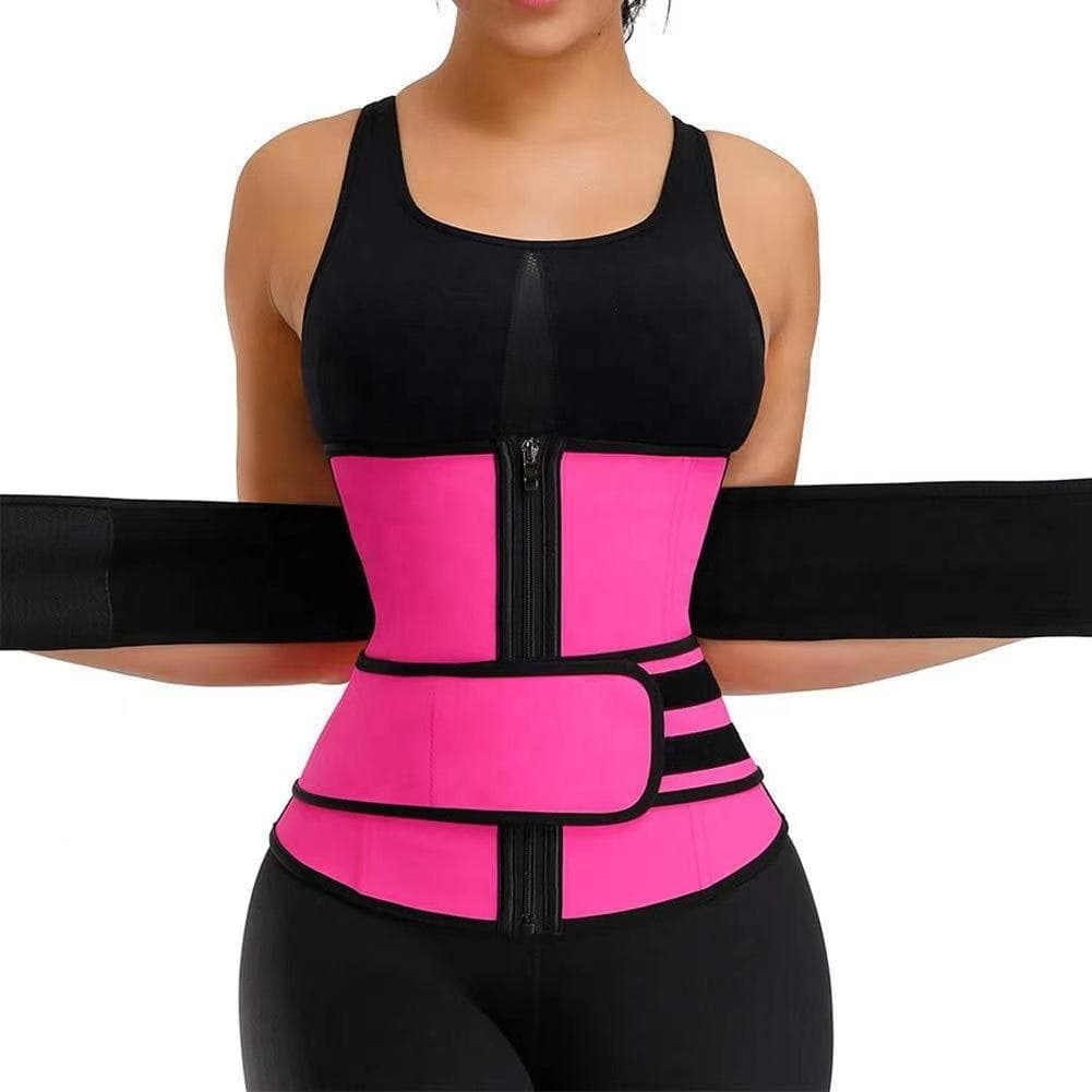 Gaine minceur postpartum pour femmes avec double ceinture et zip